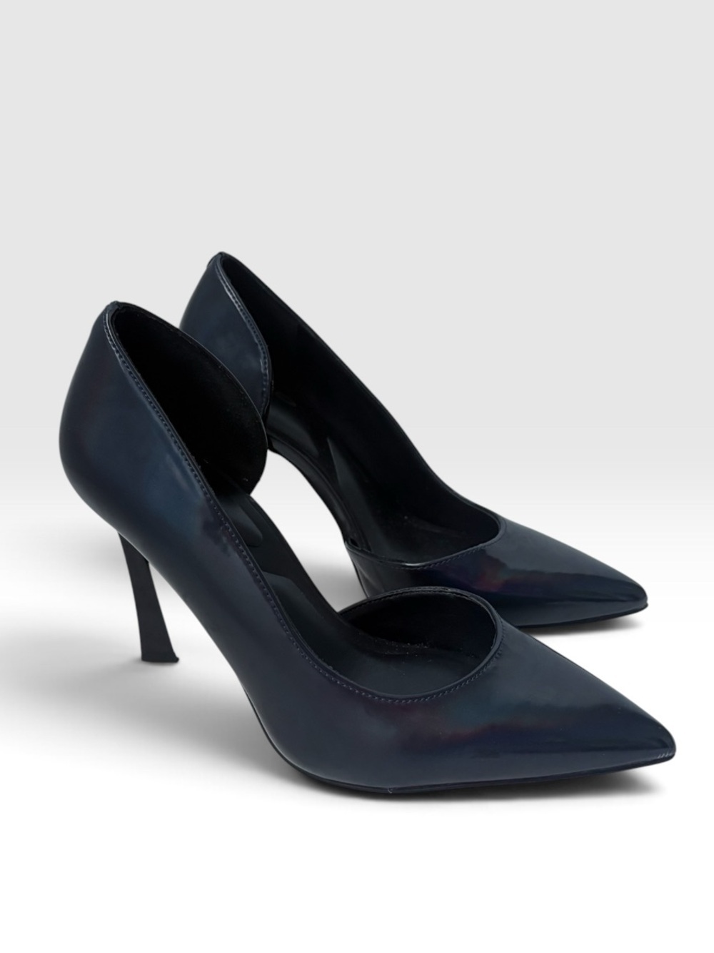Mix No. 6 Black Patent d'Orsay Stiletto Pumps Womens 6.5